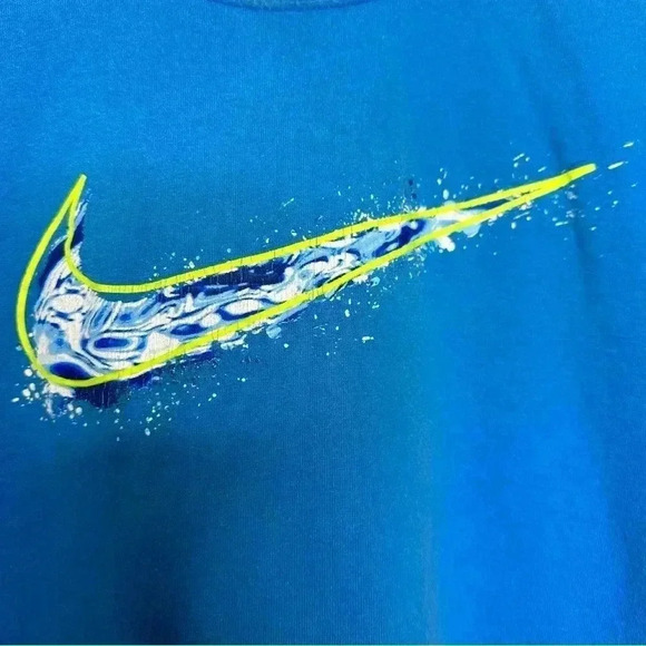 Nike Vintage T-shirt  Blue/White/Yellow Swoosh Size Medium - Picture 5 of 16
